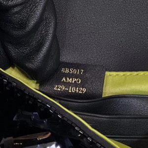 BAGUETTE MINI 19 IN BLACK SEQUINS GOLD HARDWARE