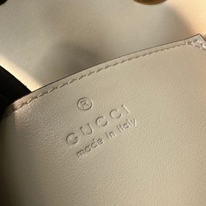 GG MARMONT MINI 18 HANDBAG IN WHITE CALFSKIN