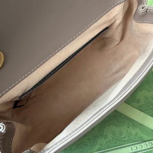 gg marmont mini 18cm dark nude calfskin gold hardware