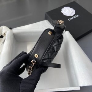 CC Pouch Bag 16cm Black Lambskin GHW 229973