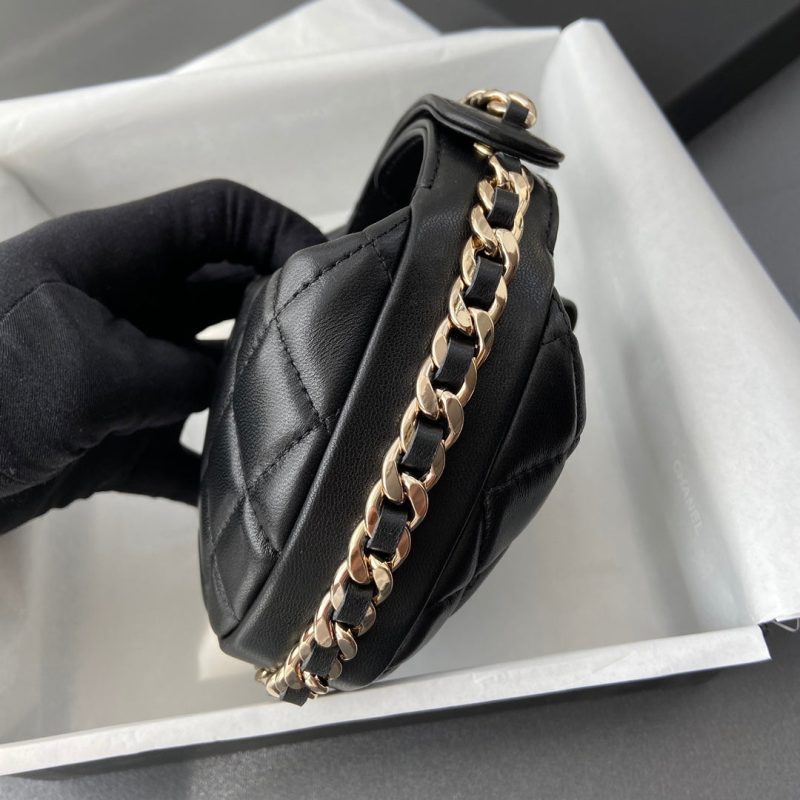 CC Pouch Bag 16cm Black Lambskin GHW 229973