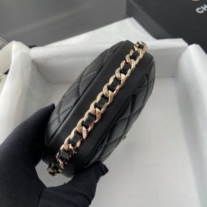 CC Pouch Bag 16cm Black Lambskin GHW 229973