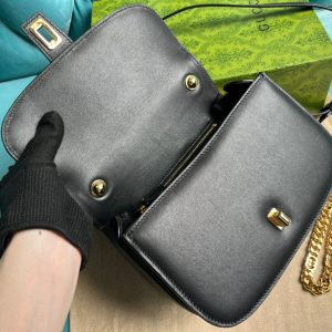 20230308_i1678286348_7146_6_jpg BLONDIE 23 TOP-HANDLE BAG BLACK CALFSKIN