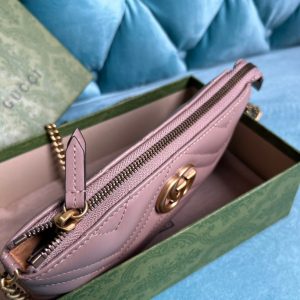 GG MARMONT MINI 22 HANDBAG IN LIGHT PURPLE CALFSKIN