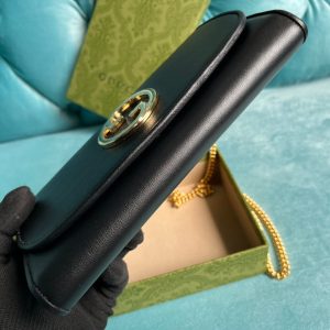 BLONDIE SHOULDER BAG 21 IN BLACK CALFSKIN GOLD HARDWARE