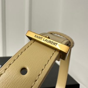 YSL Solferino Small Satchel Bag Beige Gold Calfskin 339420