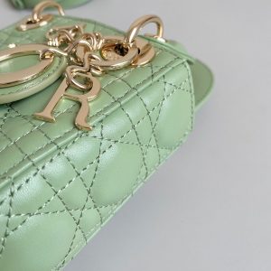 MICRO LADY 12 BAG IN LIGHT GREEN LAMBSKIN