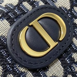 small 30 montaigne 21cm aphrodite pouch blue oblique embroidery