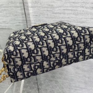 small 30 montaigne 21cm aphrodite pouch blue oblique embroidery