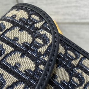 cd bobby east west pouch 22cm blue oblique with chain