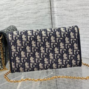 cd bobby east west pouch 22cm blue oblique with chain