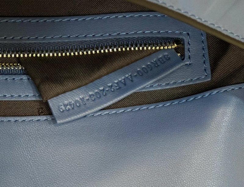 Baguette 27cm Blue Lambskin Gold Hardware