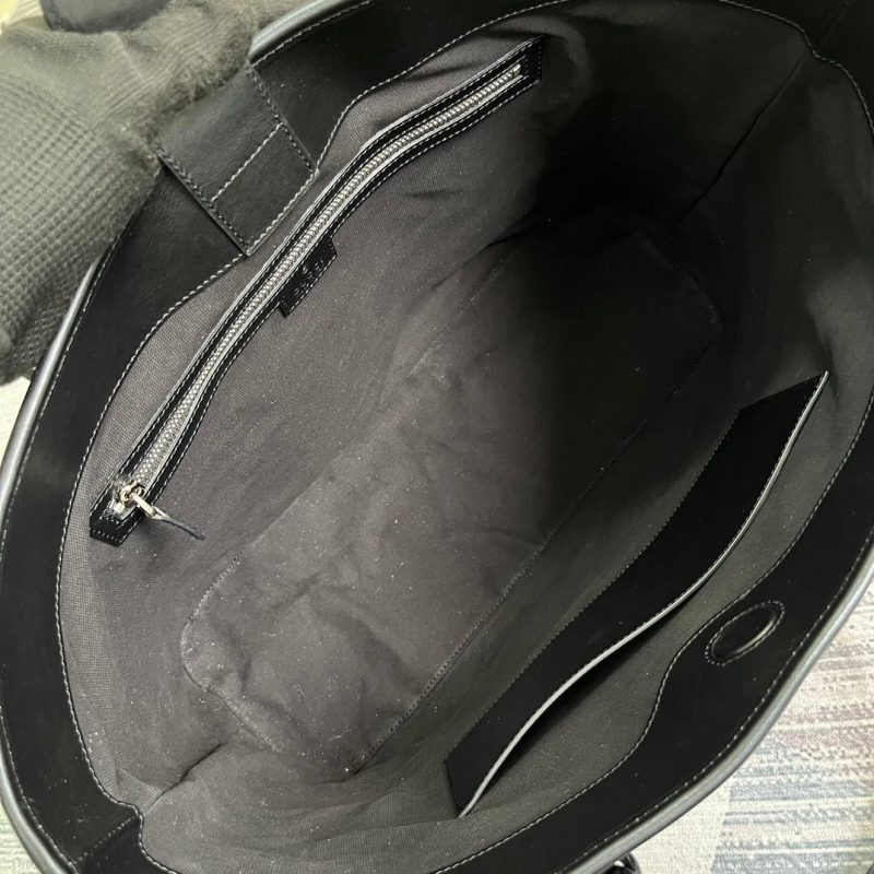 GG MARMONT LARGE 38 TOTE IN BLACK CALFSKIN