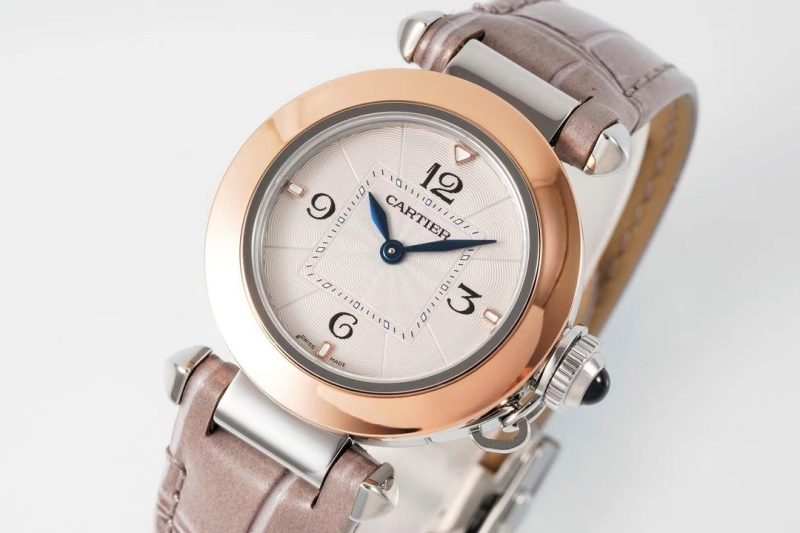 20230401_i1680288363_1558_2_jpg pasha 30mm quartz pink gold white dial light brown leather