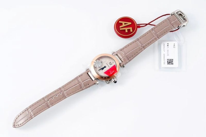 20230401_i1680288363_5003_8_jpg pasha 30mm quartz pink gold white dial light brown leather