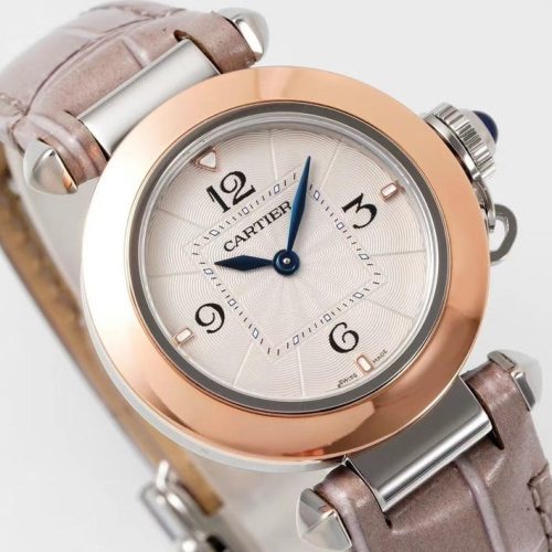 20230401_i1680288363_9903_3_jpg pasha 30mm quartz pink gold white dial light brown leather