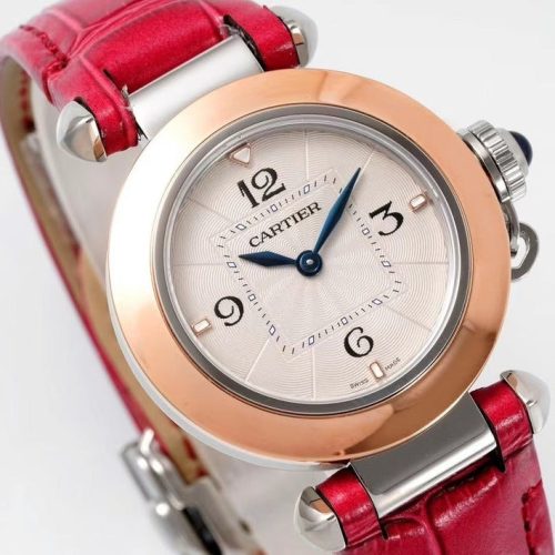20230401_i1680288385_5027_3_jpg pasha 30mm quartz pink gold white dial red leather