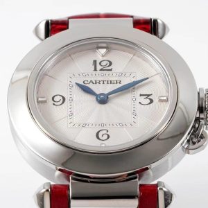 20230401_i1680288481_7129_1_jpg pasha 30mm quartz stainless steel white dial red leather