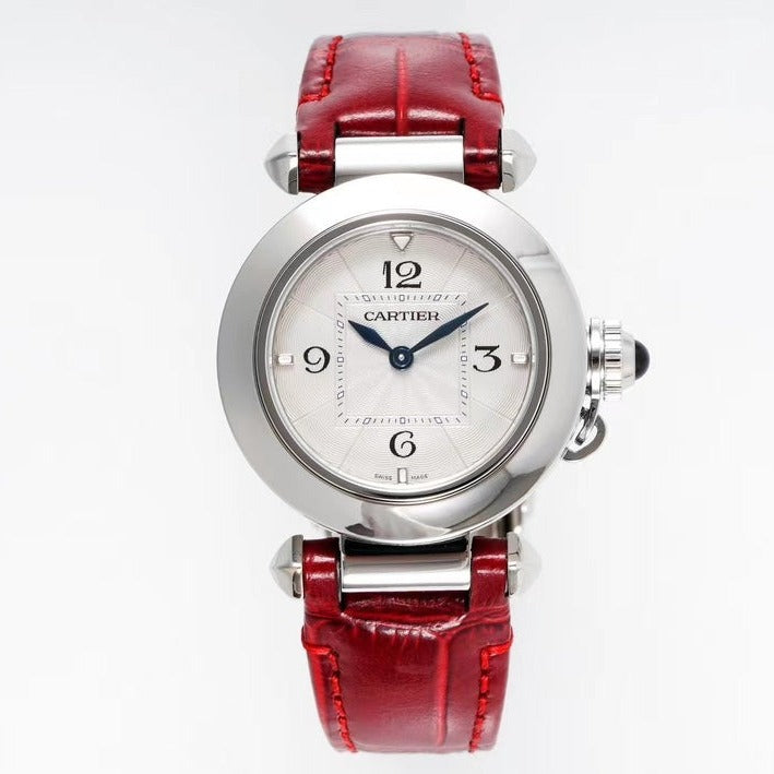 20230401_i1680288481_8681_0_jpg pasha 30mm quartz stainless steel white dial red leather