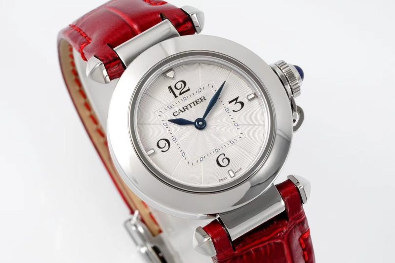 20230401_i1680288481_8692_3_jpg pasha 30mm quartz stainless steel white dial red leather