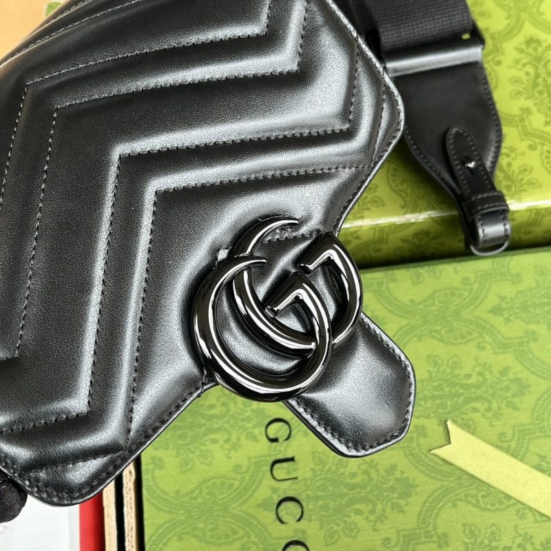 gg marmont mini 18cm all black calfskin