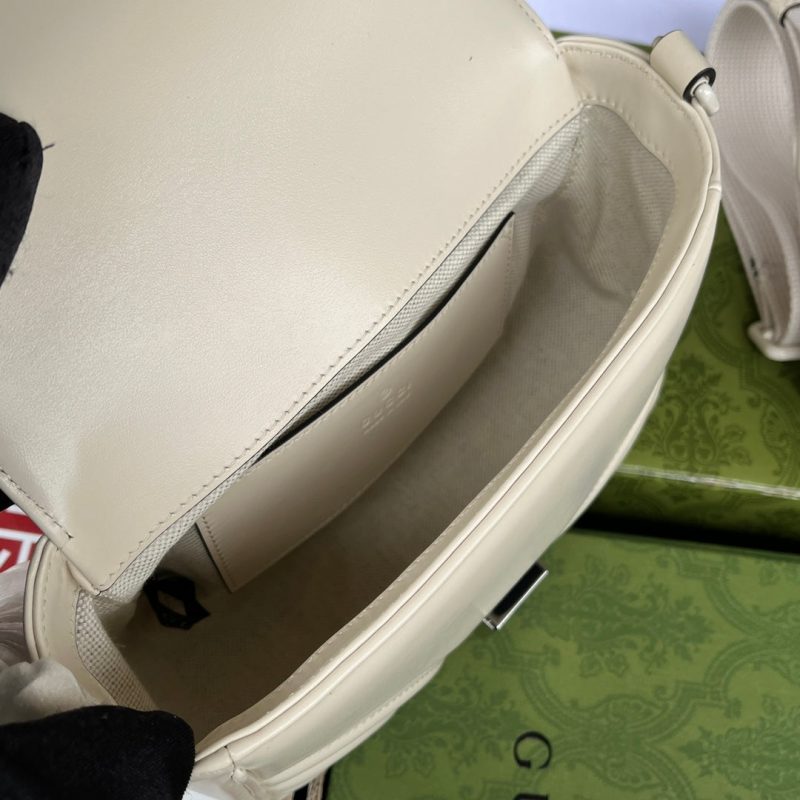 gg marmont mini 18cm all white calfskin