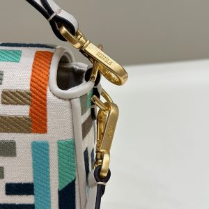 20230413_i1681380354_4885_4_jpg BAGUETTE CANVAS 27 BAG WHITE STRAP WITH MULTICOLOUR EMBROIDERY GOLD HARDWARE