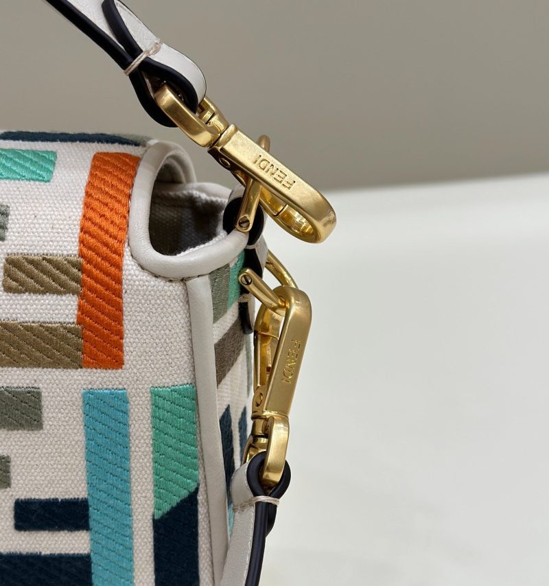 20230413_i1681380354_4885_4_jpg BAGUETTE CANVAS 27 BAG WHITE STRAP WITH MULTICOLOUR EMBROIDERY GOLD HARDWARE