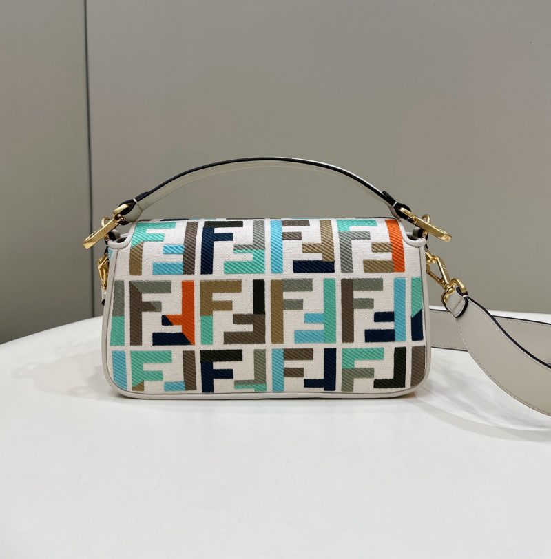 20230413_i1681380354_502_1_jpg BAGUETTE CANVAS 27 BAG WHITE STRAP WITH MULTICOLOUR EMBROIDERY GOLD HARDWARE