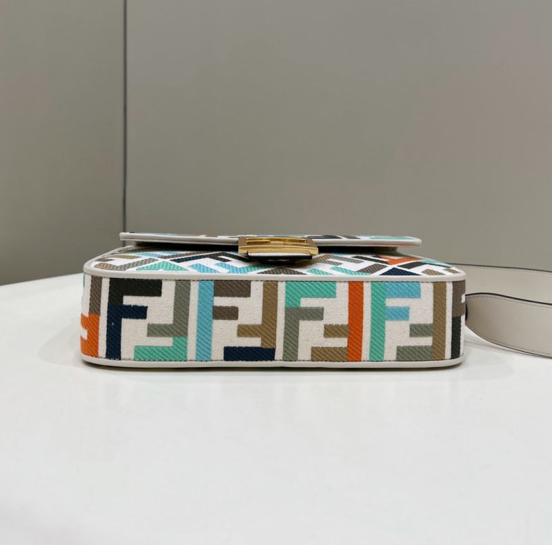 20230413_i1681380354_6084_3_jpg BAGUETTE CANVAS 27 BAG WHITE STRAP WITH MULTICOLOUR EMBROIDERY GOLD HARDWARE