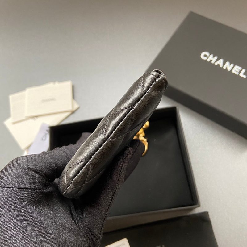 CC A50168 Keyring Cardholder Black Sheepskin GHW 229705