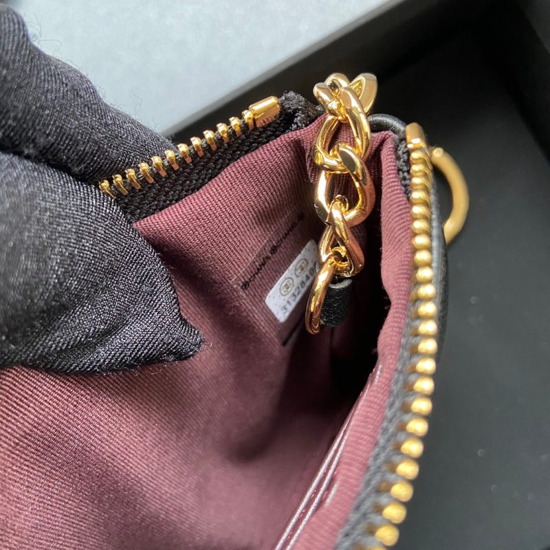 CC A50168 Keyring Cardholder Black Sheepskin GHW 229705