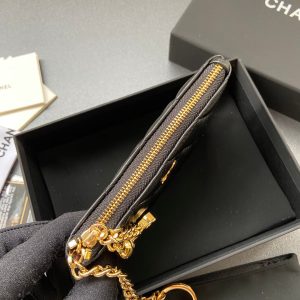 CC A50168 Keyring Cardholder Black Sheepskin GHW 229705