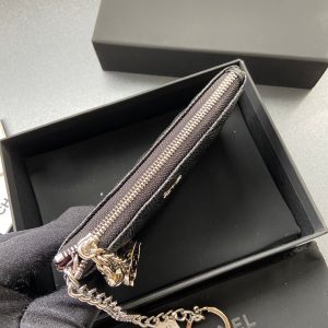 CC A50168 Keyring Cardholder Black Caviar Sliver Steel 229707