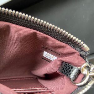 CC A50168 Keyring Cardholder Black Caviar Sliver Steel 229707