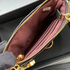 CC A50168 Keyring Cardholder Black Caviar GHW 229709