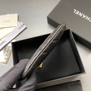 CC A50168 Keyring Cardholder Black Caviar GHW 229709