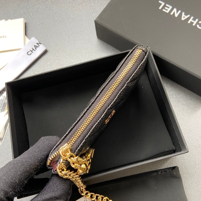 CC A50168 Keyring Cardholder Black Caviar GHW 229709