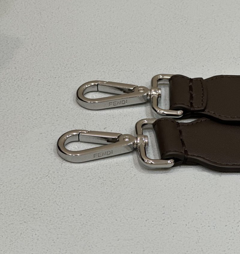 FendiI STRIKE 41 MEDIUM FF MOCHA BROWN JACQUARD FABRIC BACKPACK