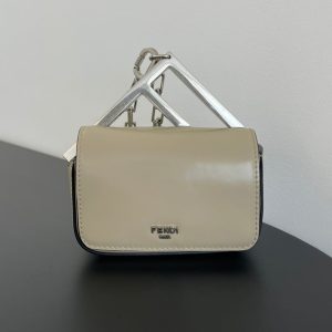 20230417_i1681713727_1710_5_jpg FendiI MINI FIRST SIGHT 13 BAG IN TAN BROWN CALFSKIN WITH SILVER HARDWARE