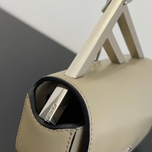 20230417_i1681713727_5340_6_jpg FendiI MINI FIRST SIGHT 13 BAG IN TAN BROWN CALFSKIN WITH SILVER HARDWARE