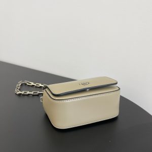 20230417_i1681713727_838_2_jpg FendiI MINI FIRST SIGHT 13 BAG IN TAN BROWN CALFSKIN WITH SILVER HARDWARE