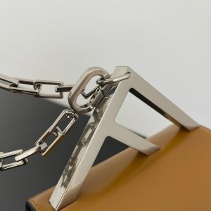 FendiI MINI FIRST SIGHT 13 BAG IN COPPER BROWN CALFSKIN WITH SILVER HARDWARE