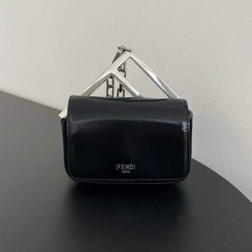 20230417_i1681715202_3067_0_jpg FendiI MINI FIRST SIGHT 13 BAG IN BLACK CALFSKIN WITH SILVER HARDWARE