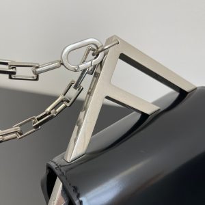 FendiI MINI FIRST SIGHT 13 BAG IN BLACK CALFSKIN WITH SILVER HARDWARE