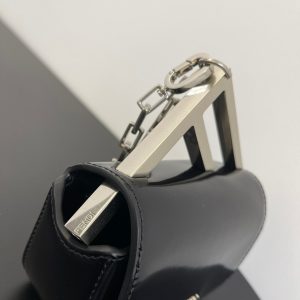 FendiI MINI FIRST SIGHT 13 BAG IN BLACK CALFSKIN WITH SILVER HARDWARE