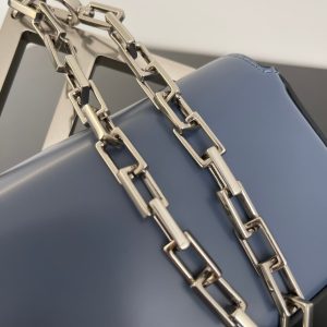 FendiI MINI FIRST SIGHT 13 BAG IN PIGEON BLUE CALFSKIN WITH SILVER HARDWARE