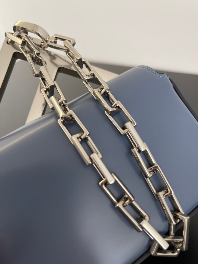 FendiI MINI FIRST SIGHT 13 BAG IN PIGEON BLUE CALFSKIN WITH SILVER HARDWARE