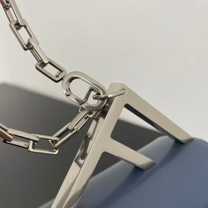 FendiI MINI FIRST SIGHT 13 BAG IN PIGEON BLUE CALFSKIN WITH SILVER HARDWARE