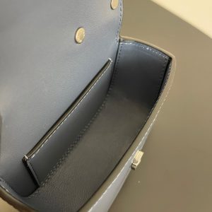 FendiI MINI FIRST SIGHT 13 BAG IN PIGEON BLUE CALFSKIN WITH SILVER HARDWARE